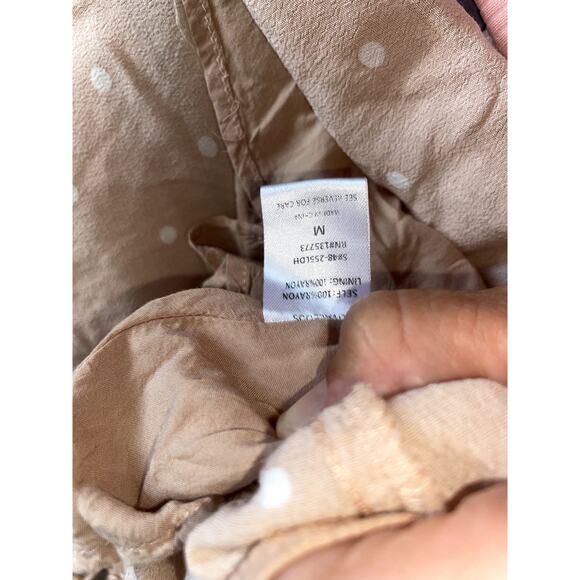 Olivaceous- Light Tan/Cream and White  Polka Dot Sun Dress Size M - Picture 6 of 6